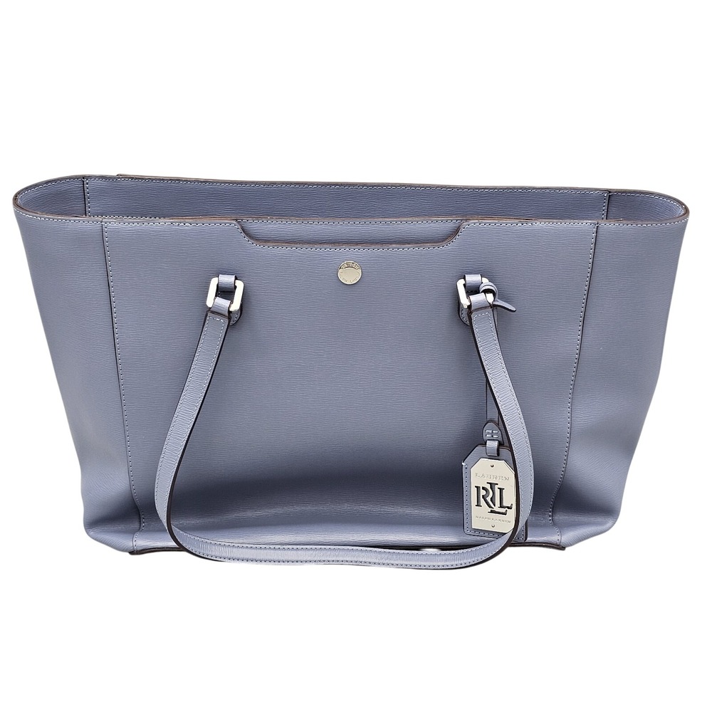 Ralph Lauren Newbury Halee-tt3-med Blue Mist Medium Tote Bag Purse NWOB!